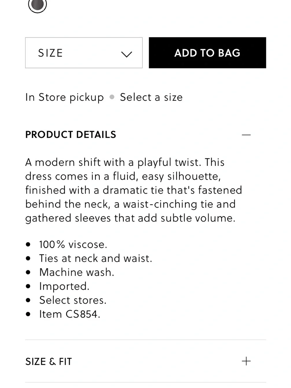 J. Crew Black and White Scarf-Neck Midi Shift Dress